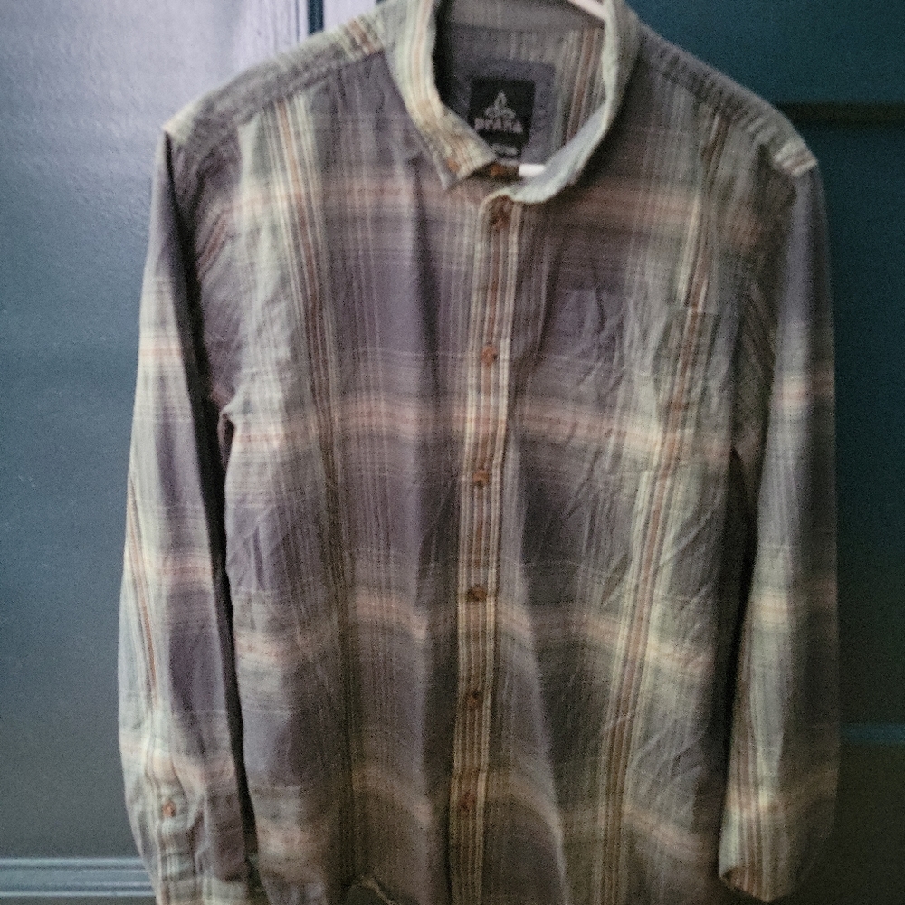 prAna Mens Medium Button Down Shirt